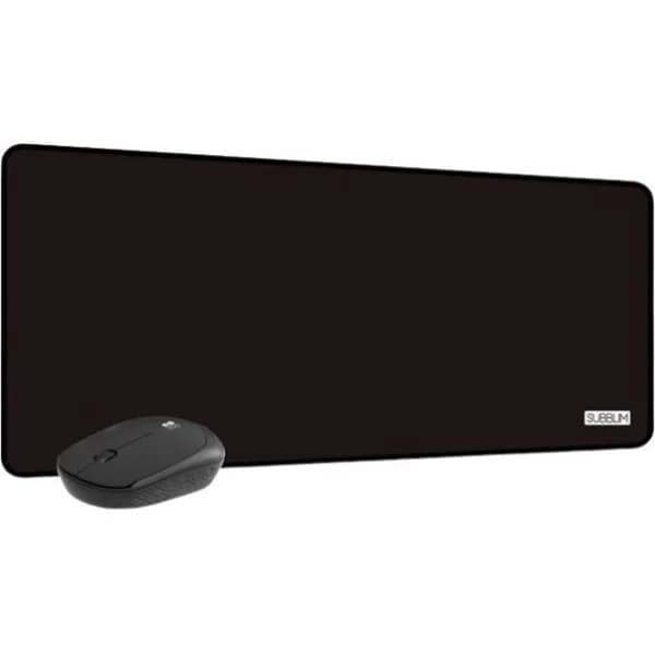 Pack alfombrilla xl + raton inalambrico, negro, harmony SUBBLIM - 1 ud - Imagen del producto en Findit