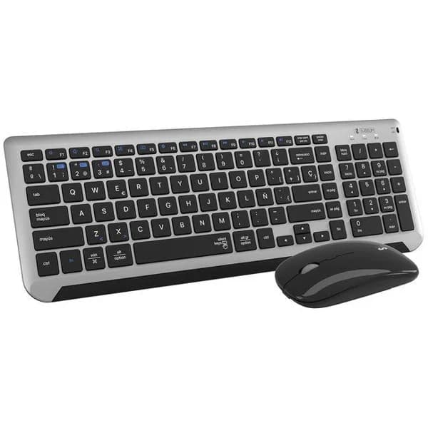 Teclado y ratón inalámbrico gris/negro, 2.4G Combo Dual Prestige SUBBLIM - 1 ud - Imagen del producto en Findit