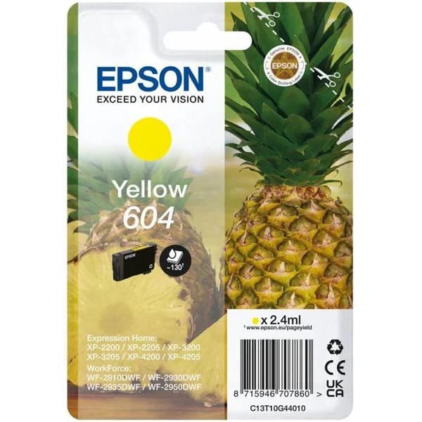 Cartucho de tinta original, amarillo 604 EPSON, 1 ud - 1 ud - Imagen del producto en Findit