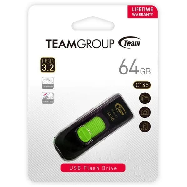 Pendrive green USB 3.2 de 64 GB, C145 TEAM GROUP - 1 ud - Imagen del producto en Findit