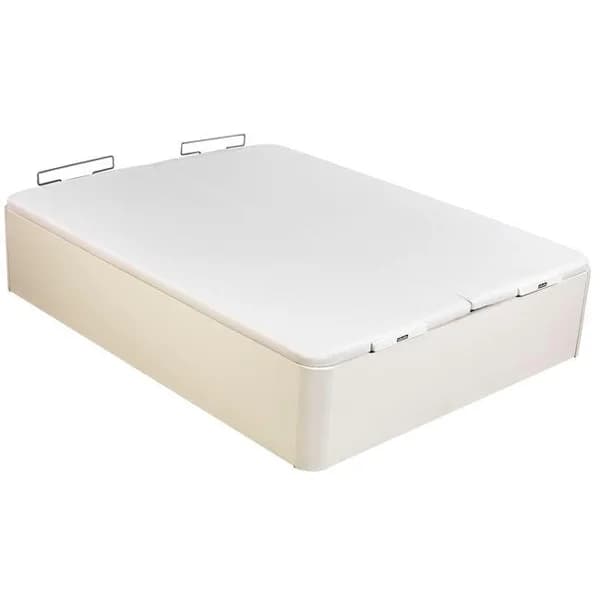 Canapé abatible madera al suelo Supra doble tapa 150x190 Blanco PIKOLIN - 1 ud - Imagen del producto en Findit