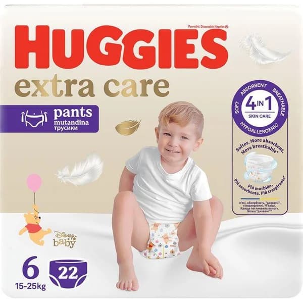 Pañal Pants Talla 6 (15-25 kg) HUGGIES EXTRA, paquete 22 uds - 22 ud - Imagen del producto en Findit