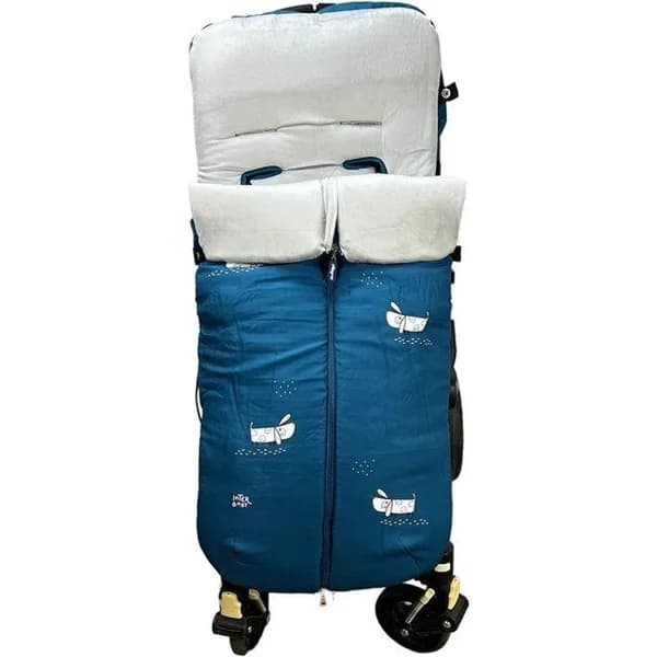 Saco universal estampado perritos azul para silla de paseo, impermeable INTERBABY - 1 ud - Imagen del producto en Findit