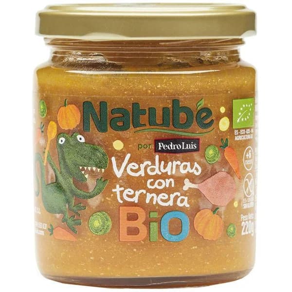 Tarrito bio verdura y ternera NATUBE, tarro 250 g - 0.25 kg - Imagen del producto en Findit