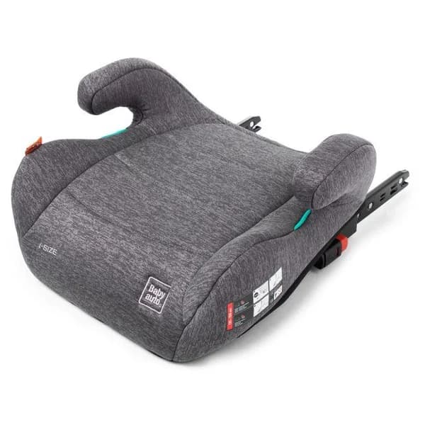 Asiento elevador boster Nauna Isize gris, grupo 3 BABYAUTO Apto para niños de 125 a 150 cm con apoyabrazos, desenfundable y lavable. Isofix. Con sólo un click, queda instalado con total estabilidad en el automóvil. Homologación Europea Normativa R129 - 12 ud - Imagen del producto en Findit