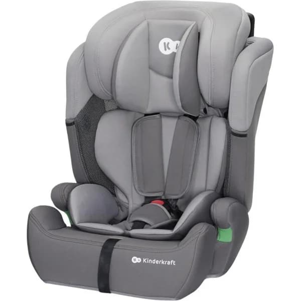 Silla auto Comfort Up i-Size gris 76-150 cm, arnés de seguridad de 5 puntos con almohadillas blandas y reposacabezas ajustable  en 7 posiciones KINDERKRAFT Homologación Europea: UN ECE R129. Sin Isofix. Sin Contramarcha. - 1 ud - Imagen del producto en Findit