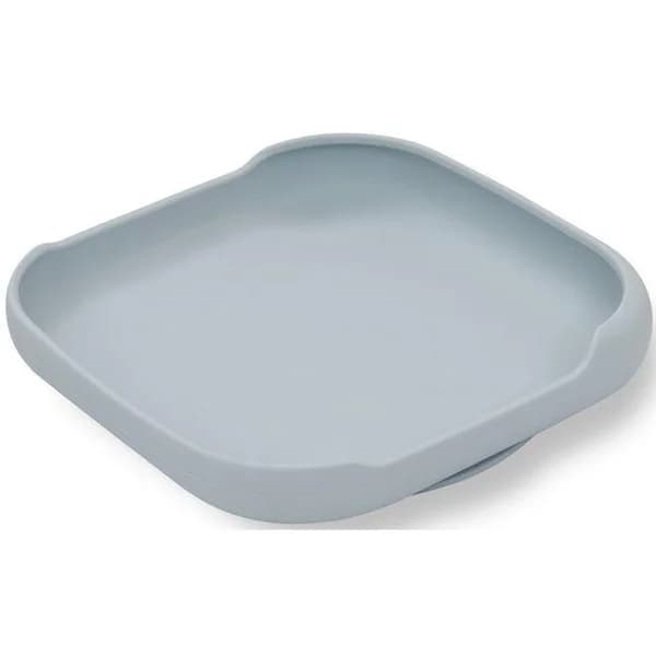 Plato cuadrado azul con ventosa de silicona INTERBABY, 250 ml - 0.25 l - Imagen del producto en Findit