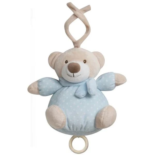 Peluche musical osito azul, tacto extrasuave INTERBABY - 1 ud - Imagen del producto en Findit