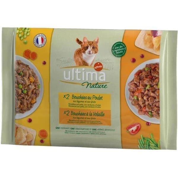 Alimento húmedo de pollo&ave gato ULTIMA Nature, paquete 340 g - 1 ud - Imagen del producto en Findit