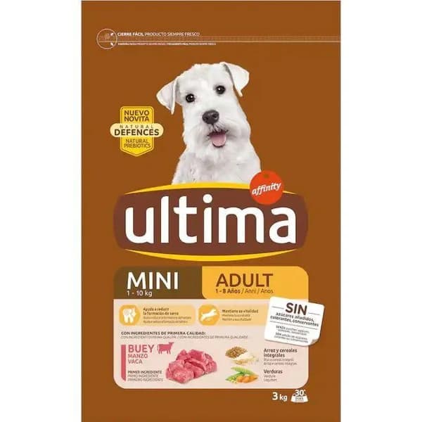 Alimento de buey para perro adulto ULTIMA, saco 3 kg - 1 ud - Imagen del producto en Findit