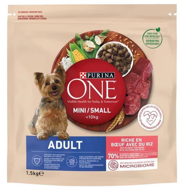 My Dog is Adulto buey&arroz PURINA ONE, paquete 1,5 kg - 1.5 kg - Imagen del producto en Findit