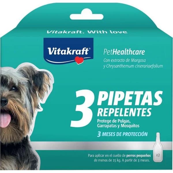 Pipeta para perro s biocida VITAKRAFT, caja 3 uds - 1 ud - Imagen del producto en Findit