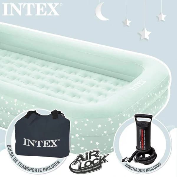Colchón hinchable Junior, hinchador, 3-6 años, Air furniture INTEX, 107x68x25 cm - 17 m - Imagen del producto en Findit
