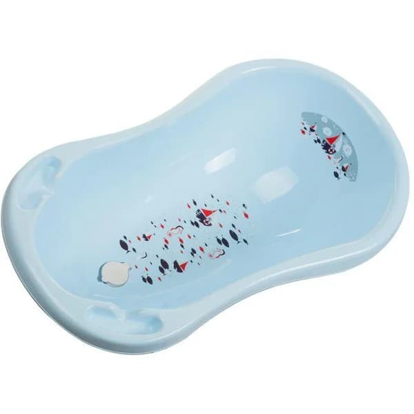 Bañera rigida con portajabones, color azul, ligera, práctica y portátil ACOMS - 1 ud - Imagen del producto en Findit