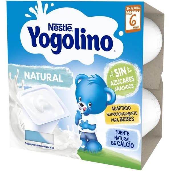 Yogolino sin azúcar natural NESTLÉ, pack 4x100 g - 1 ud - Imagen del producto en Findit