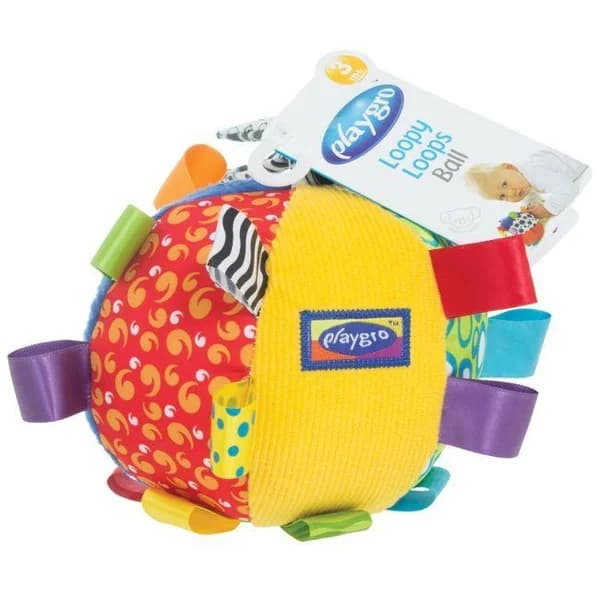 Pelota actividades sonajero blanda, edad rec: +3 meses Loopy Loops PLAYGRO - 1 ud - Imagen del producto en Findit