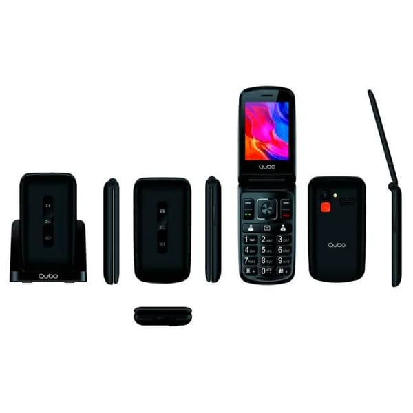 Teléfono móvil libre negro, P210NW-BKC Senior QUBO - 1 ud - Imagen del producto en Findit