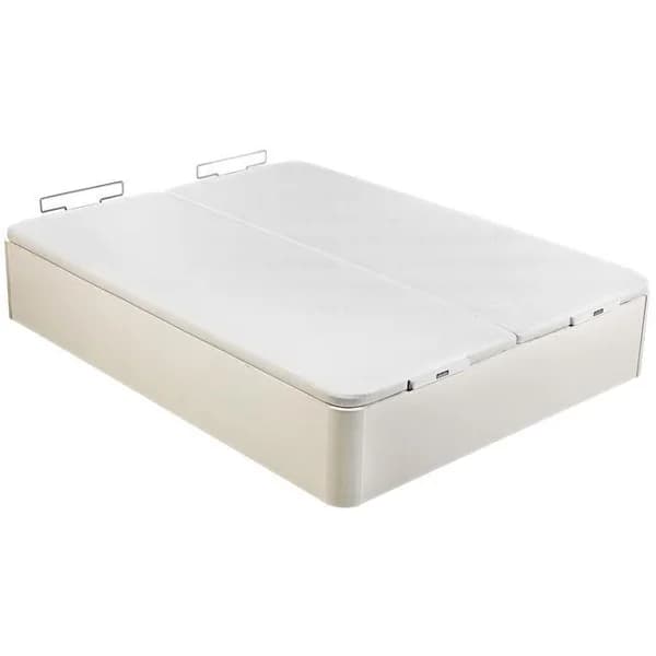Canapé abatible madera al suelo 3D doble tapa 150x190 Blanco PIKOLIN - 1 ud - Imagen del producto en Findit