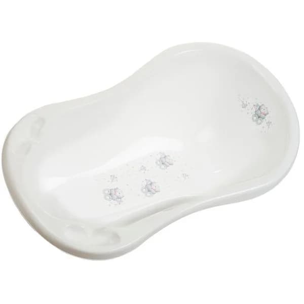 Bañera rigida con portajabones, color crema, ligera, práctica y portátil ACOMS - 1 ud - Imagen del producto en Findit