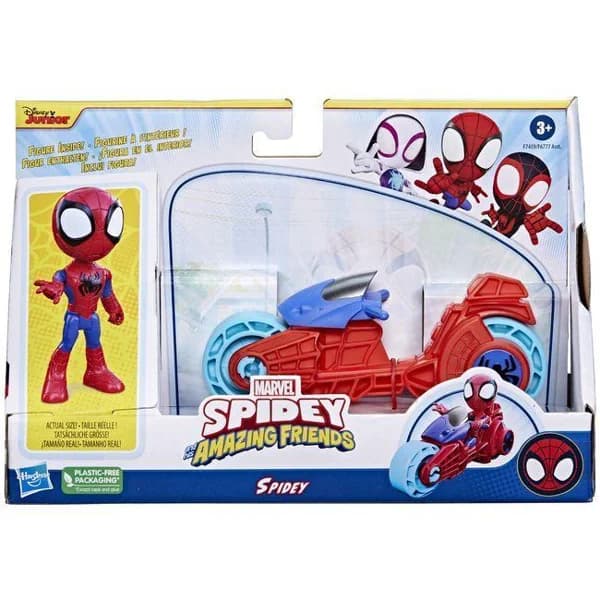 Motocicleta y figura 10 cm, surtido edad rec:+3 años SPIDEY & HIS AMAZING FRIENDS - 1 ud - Imagen del producto en Findit