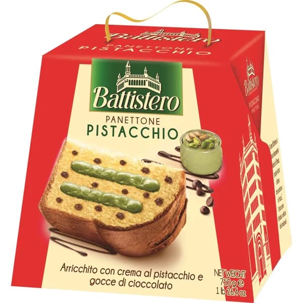 Panettone Pistacho y Chips - 0.75 kg - Imagen del producto en Findit