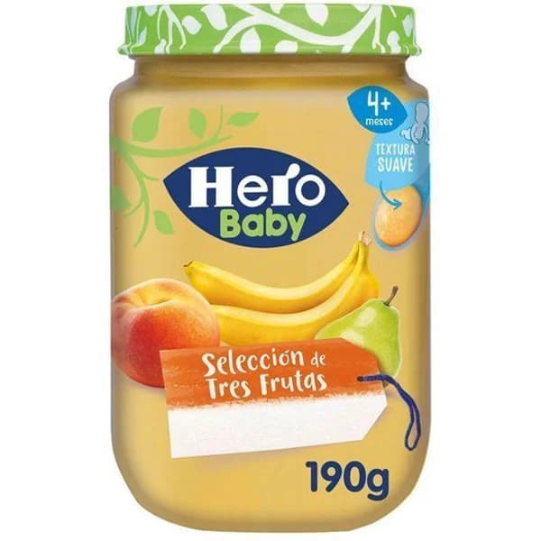 Tarrito selección de 3 frutas HERO, tarro 190 g - 0.19 kg - Imagen del producto en Findit