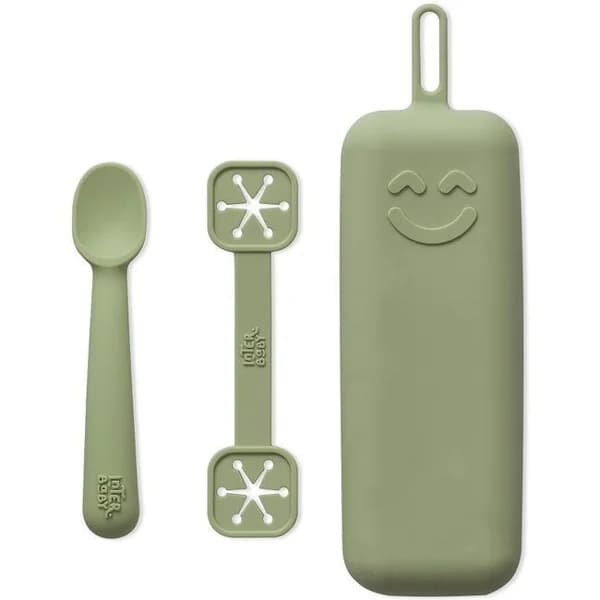 Portacubiertos verde agua de silicona INTERBABY - 1 ud - Imagen del producto en Findit