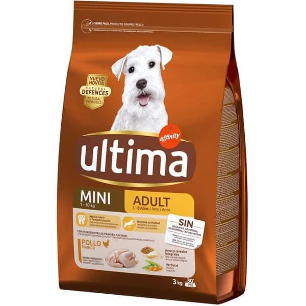 Alimento de pollo para perro mini adulto ULTIMA, saco 3 kg - 3 kg - Imagen del producto en Findit