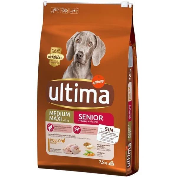 Alimento para perro senior +7 años ULTIMA, saco 7,5 Kg - 7.5 kg - Imagen del producto en Findit