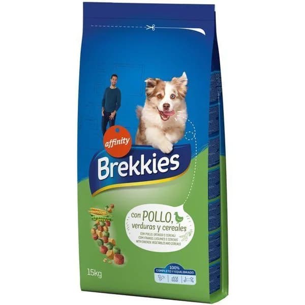 Alimento de pollo-cereal para perro BREKKIES, saco 15 kg - 15 kg - Imagen del producto en Findit
