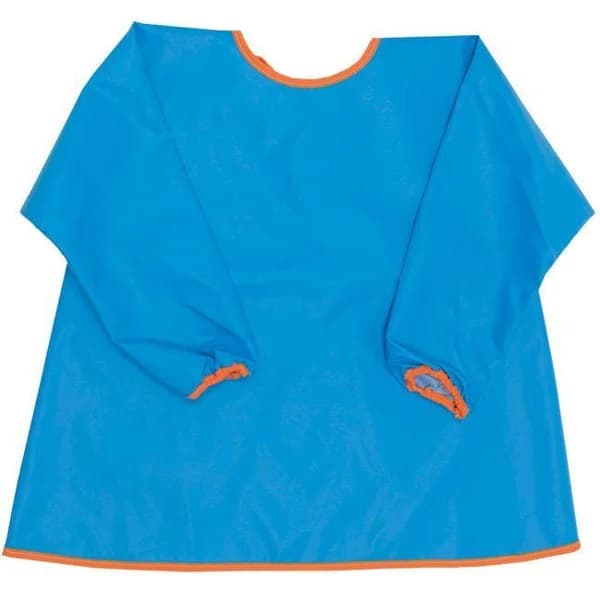 Bata azul con mangas impermeable y transpirable, cierre con cintas, TITIN - 1 ud - Imagen del producto en Findit