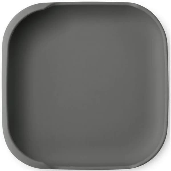 Plato cuadrado gris con ventosa de silicona INTERBABY, 250 ml - 0.25 l - Imagen del producto en Findit