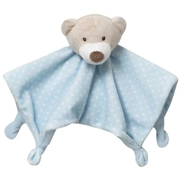 Dudu sonajero osito azul, mantita de apego para bebe, tacto extrasuave INTERBABY - 1 ud - Imagen del producto en Findit