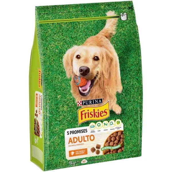 Alimento de ave y verduras para perro adulto FRISKIES, saco 3 kg - 1 ud - Imagen del producto en Findit