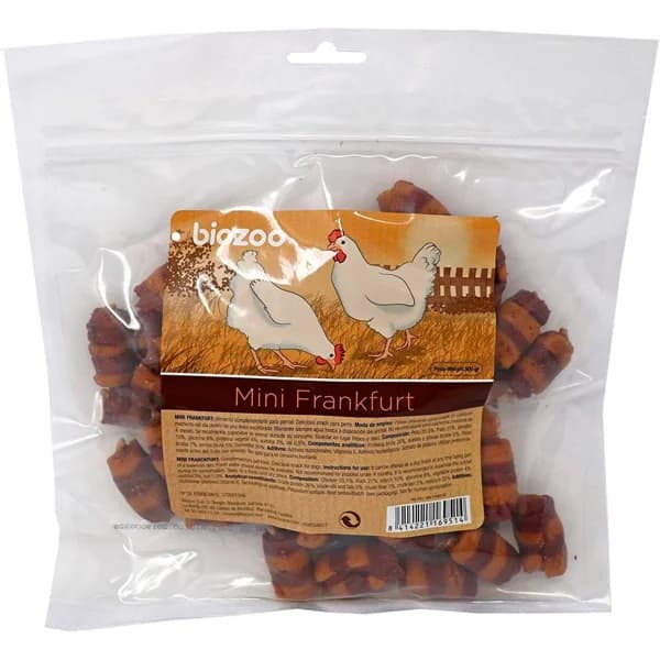 Mini frankfurt pollo y pato BIOZOO, bolsa 1 ud - 1 ud - Imagen del producto en Findit