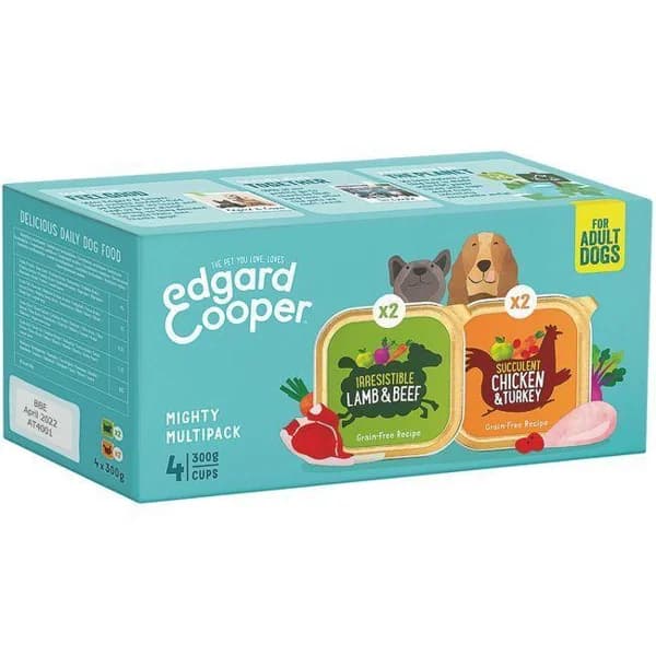Alimento para perro mediano o maxi EDGARD&COOPER, pack 4x300 g - 1.2 kg - Imagen del producto en Findit