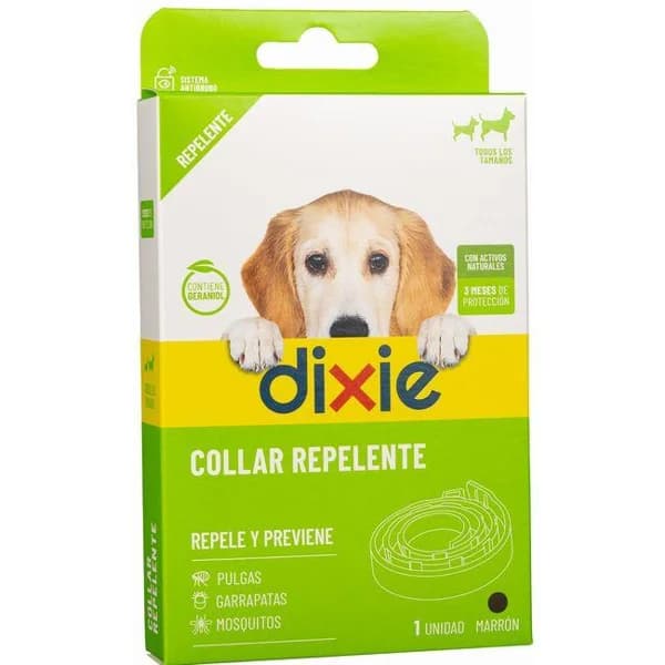 Collar marrón repelente para perro DIXIE, pack 1 ud. - 1 ud - Imagen del producto en Findit