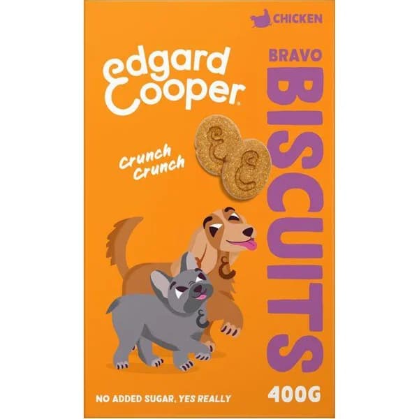 Galletas de pollo para perro EDGARD&COOPER, caja 400 g - 1 ud - Imagen del producto en Findit