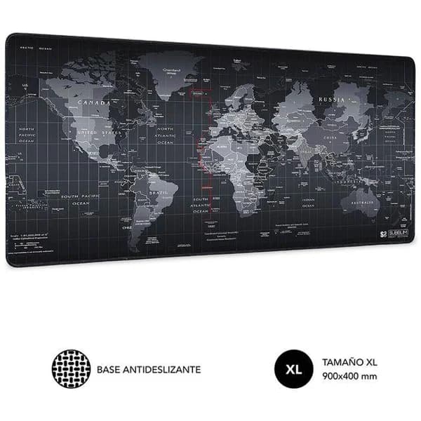 Alfombrilla para ratón negra, World XL SUBBLIM - 1 ud - Imagen del producto en Findit