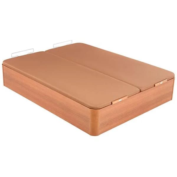 Canapé abatible madera al suelo 3D doble tapa 150x190 Cerezo PIKOLIN - 1 ud - Imagen del producto en Findit