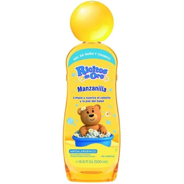 Gel baño y champú de manzanilla RICITOS DE ORO, bote 500 ml - 0.5 l - Imagen del producto en Findit