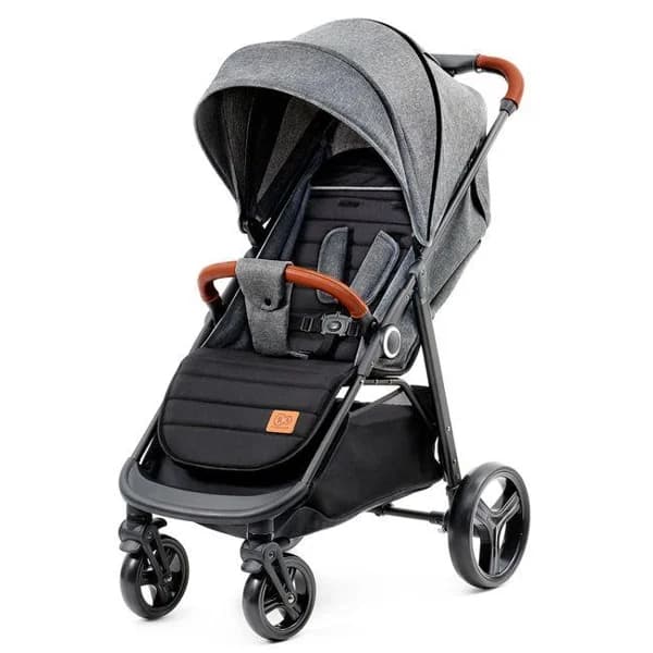 Silla paseo Grande plus gris KINDERKRAFT, 105x57x95 cm Chasis de aluminio, respaldo multiposición, fácil plegado con una sola mano, suspensión en las cuatro ruedas, capota extensible con ventana y cesta portaobjetos. Peso máximo recomendado 22 kg. Homologación Europea EN 1888 - 188 ud - Imagen del producto en Findit