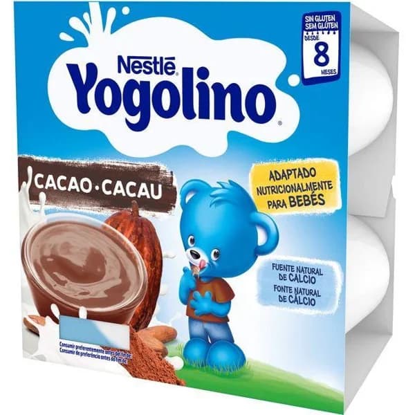 Yogolino de cacao NESTLÉ, pack 4x100 g - 1 ud - Imagen del producto en Findit