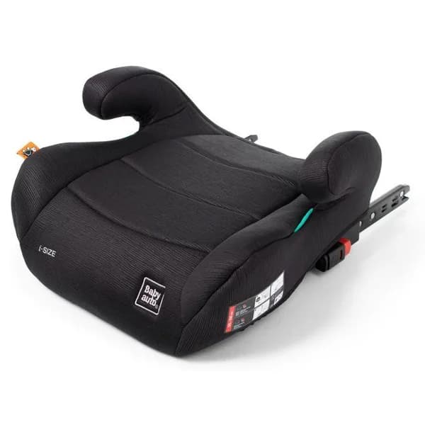 Asiento elevador boster Nauna Isize negro, grupo 3 BABYAUTO Apto para niños de 125 a 150 cm con apoyabrazos, desenfundable y lavable. Isofix. Con sólo un click, queda instalado con total estabilidad en el automóvil. Homologación Europea Normativa R129 - 12 ud - Imagen del producto en Findit