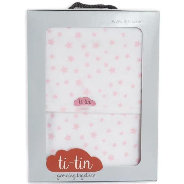 Manta con estrellas rosas, microfibra, coralina TI-TIN, 75x110 cm - 82.5 m - Imagen del producto en Findit