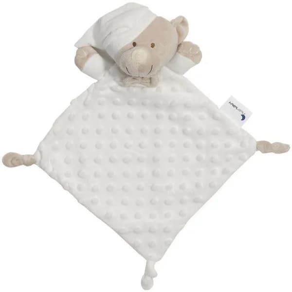 Dudu, mantita de apego para bebe beige, tacto extrasuave, 28x17cm  INTERBABY, 1ud - 1 ud - Imagen del producto en Findit
