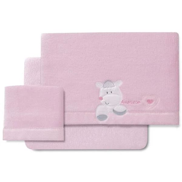 Sábanas de cuna, coralina Rosa, corazon amoroso, 3 piezas INTERBABY, 60x120 cm - 72 m - Imagen del producto en Findit