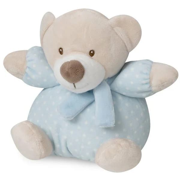 Peluche sonajero cascabel osito azul, tacto extrasuave INTERBABY - 1 ud - Imagen del producto en Findit