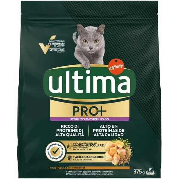 Alimento de pollo para gatos esterilizados ULTIMA, paquete 375 g - 0.38 kg - Imagen del producto en Findit