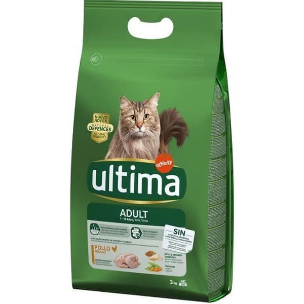 Alimento de pollo-arroz gato adulto ULTIMA, saco 3 kg - 1 ud - Imagen del producto en Findit